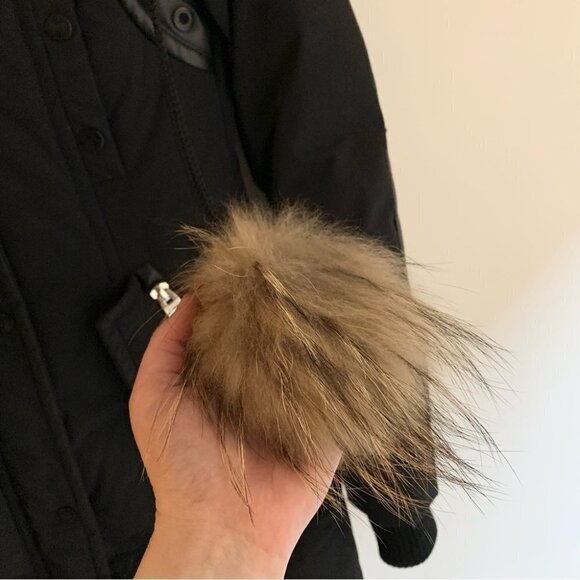 Nicole Benisti Nb Series Down Filled Fur Trim Parka Coat Jacket Black Size XS - Picture 8 of 16